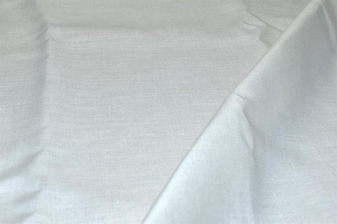 Cream Plain Polyester Cotton Linen Fabric