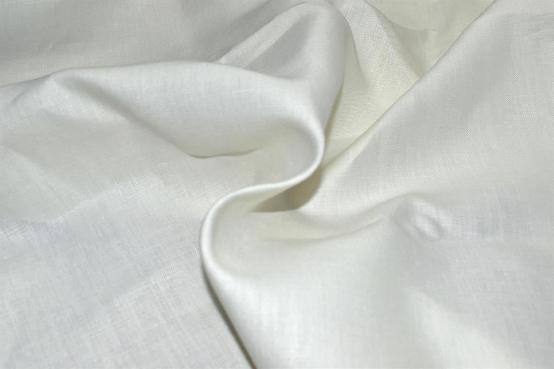 Cream Plain Polyester Cotton Linen Fabric