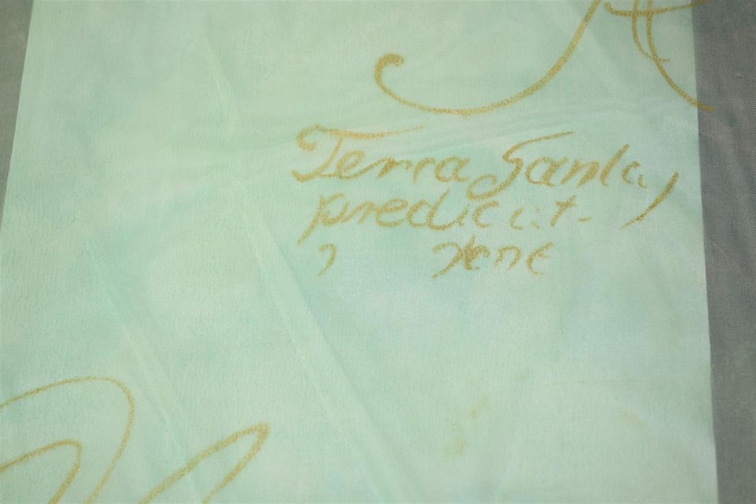 Aqua Printed Net Fabric