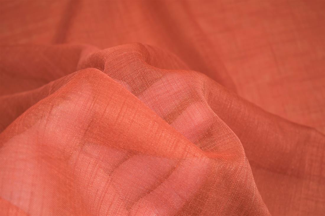 Rust Plain Net Fabric