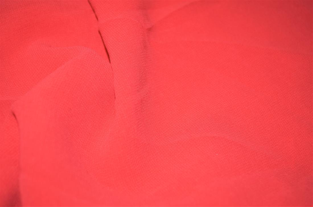 Hot Pink Red Plain Chiffon
