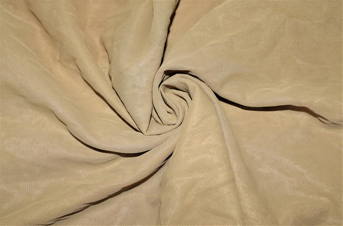 Beige Plain Polyester Chiffon Fabric