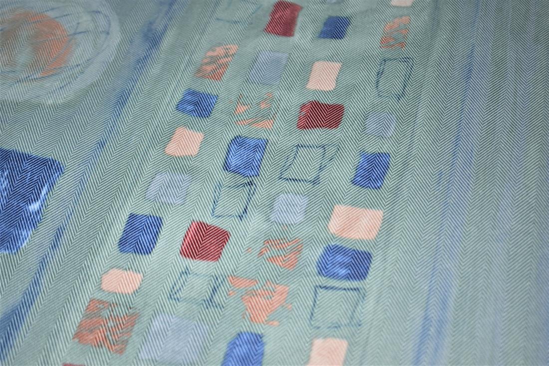Sage Green Printed Polyester Fabric