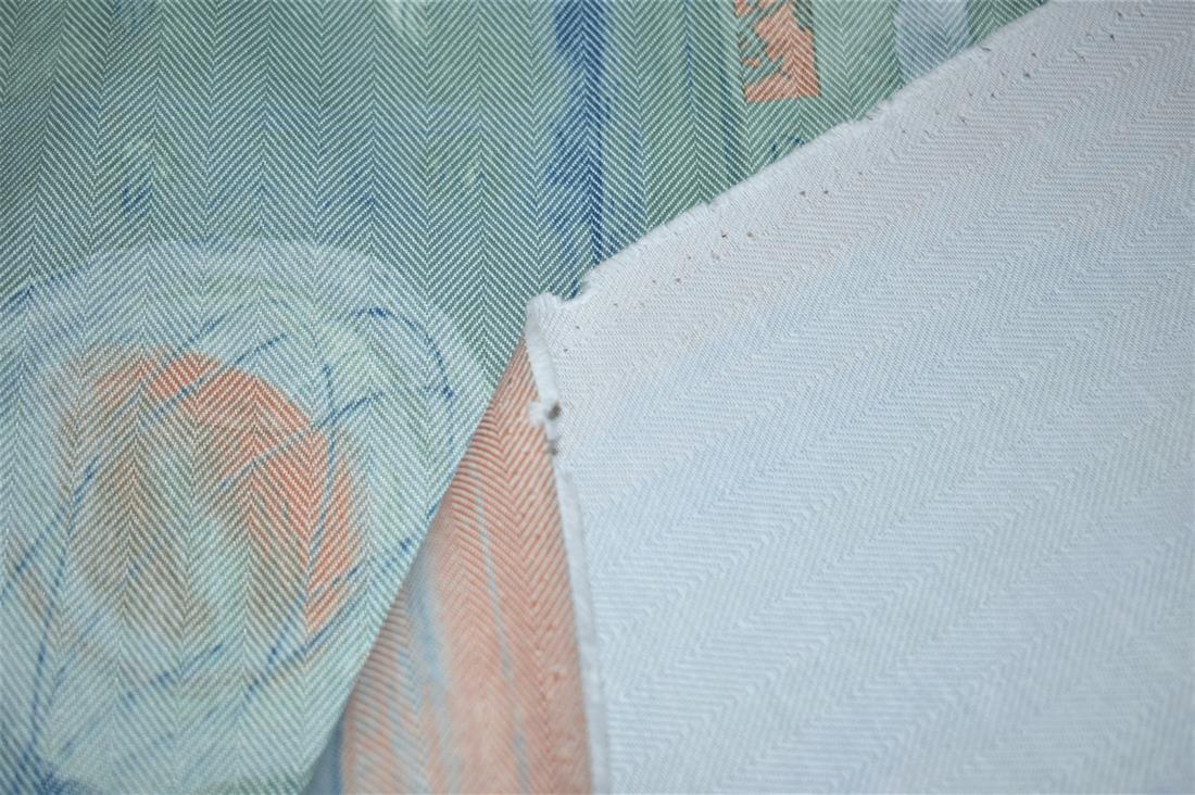 Sage Green Printed Polyester Fabric