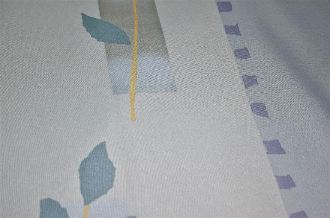 Light Grey Printed Polyester Fabric