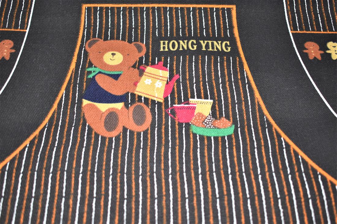 Chocolate Brown Printed 100 Canvas Fabric
