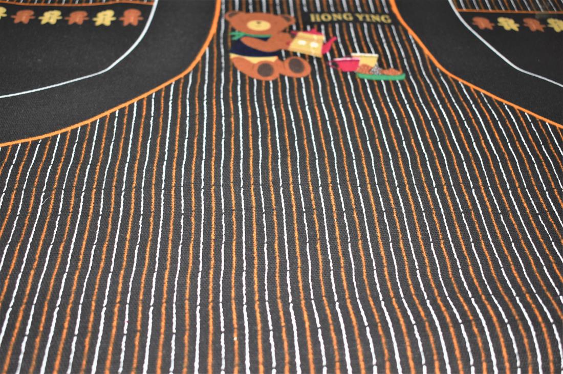 Chocolate Brown Printed 100 Canvas Fabric