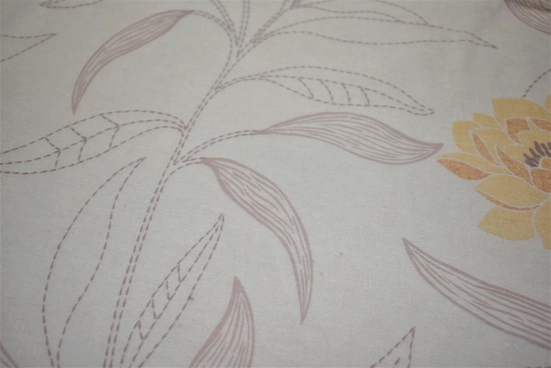 Beige Printed Polyester Mesh Jersey