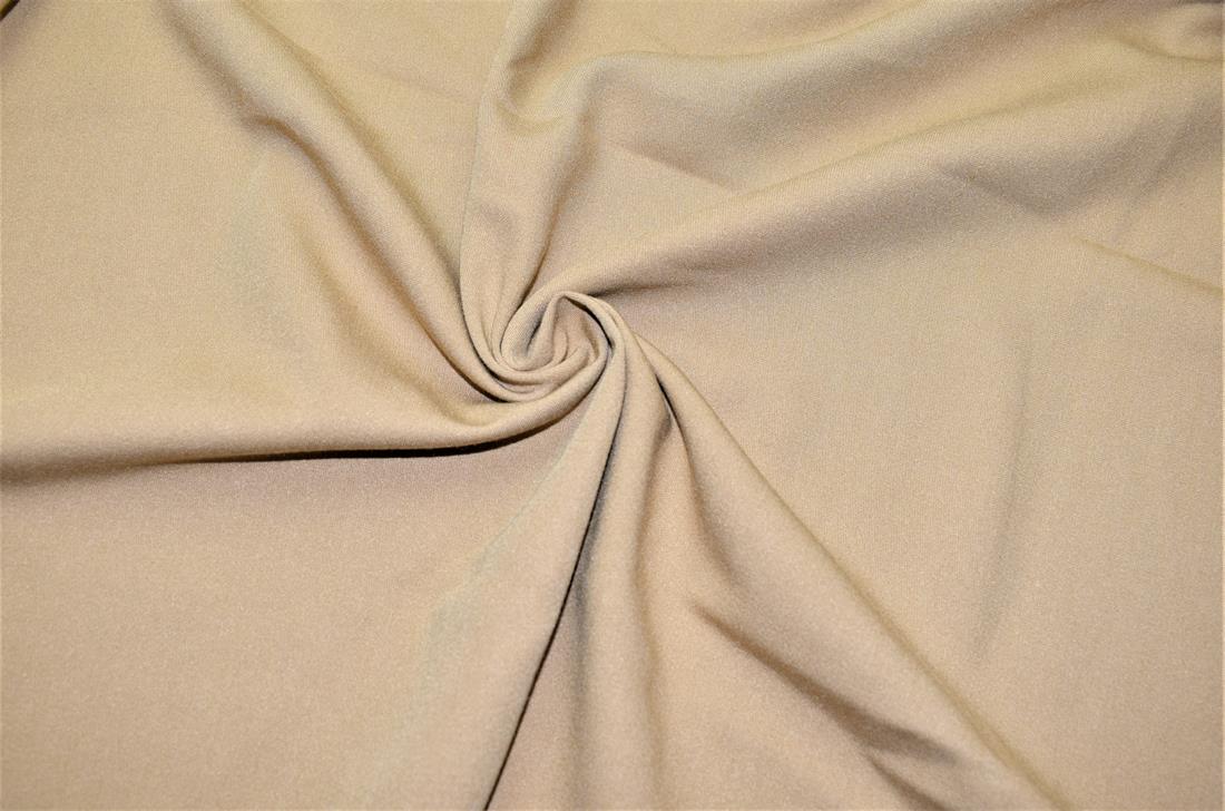 Dark Beige Print Polyester Fabric