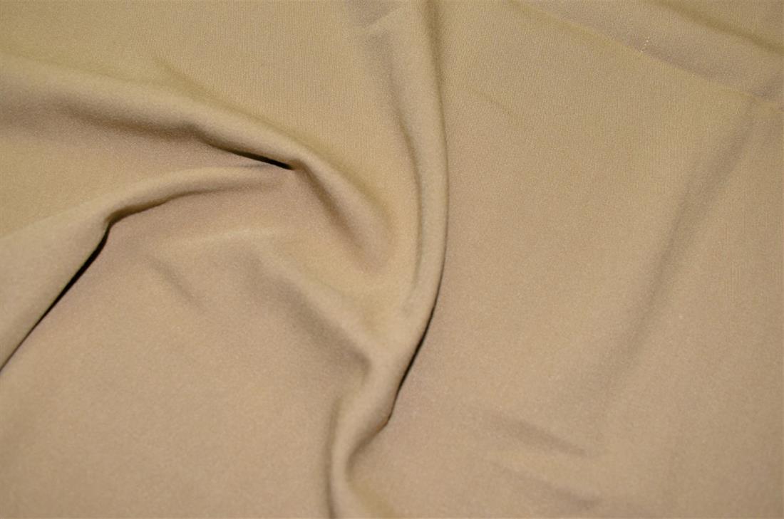 Dark Beige Print Polyester Fabric