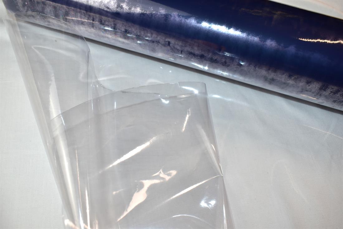Navy 100% Clair PVC