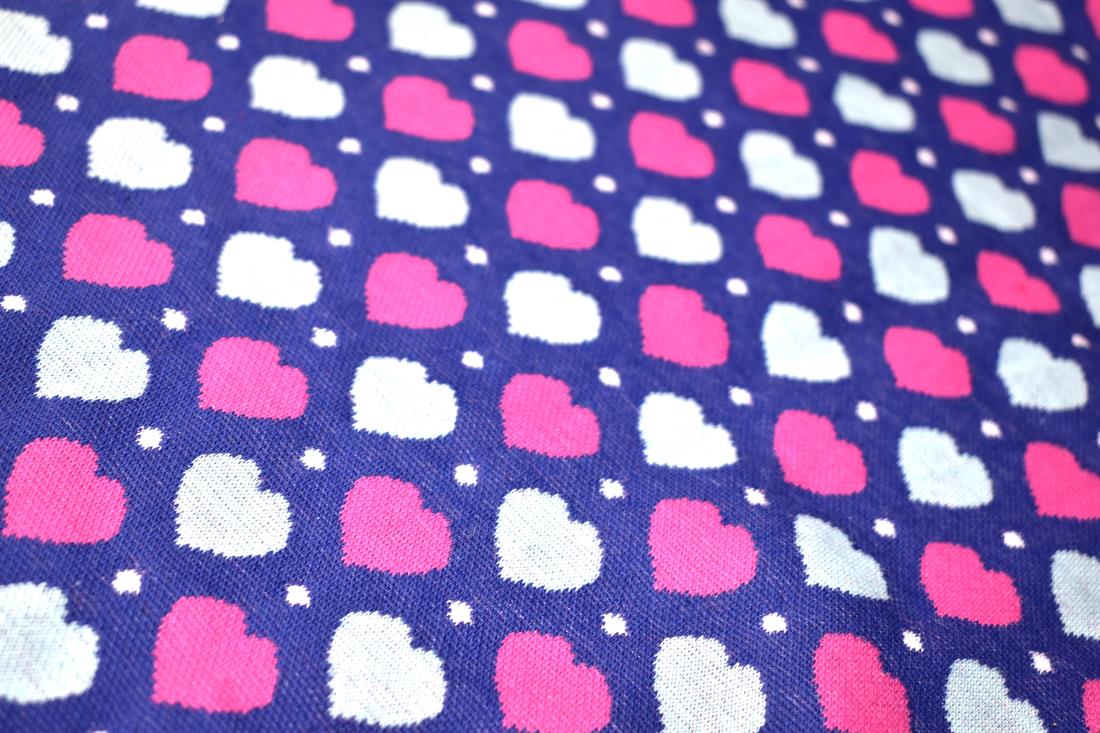 Blue & Pink Ribbing Jersey Tubular