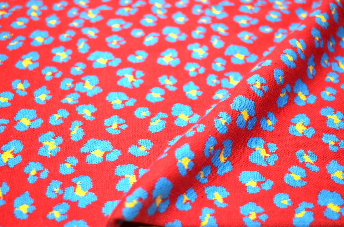 Red & Blue Ribbing Jersey Tubular