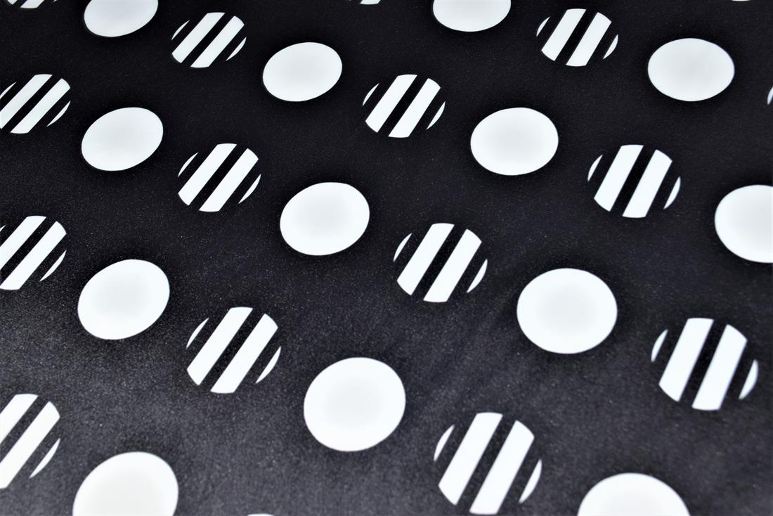Black & White Dotted and Stripped Stretch Sateen Clearance Stock