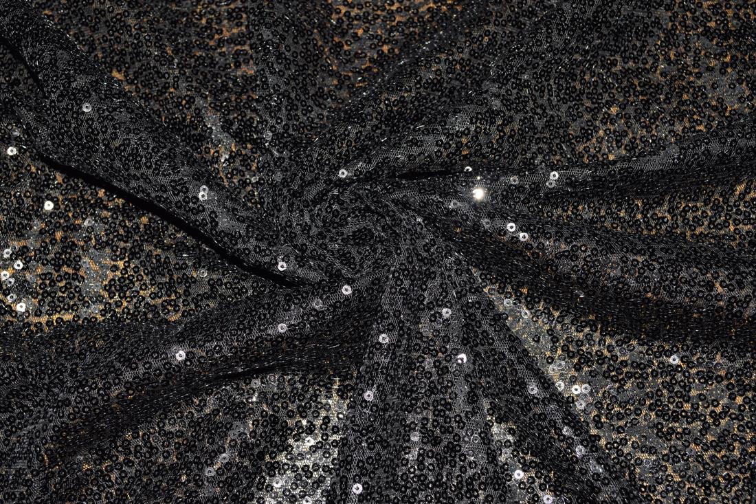 Sequin Sparkly Shiny 3Mm On Net Fabric