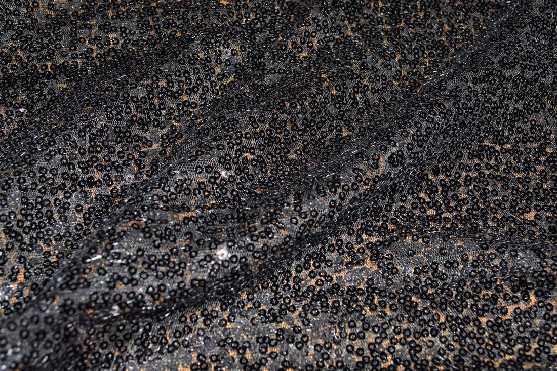 Sequin Sparkly Shiny 3Mm On Net Fabric