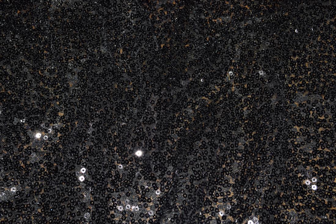 Sequin Sparkly Shiny 3Mm On Net Fabric