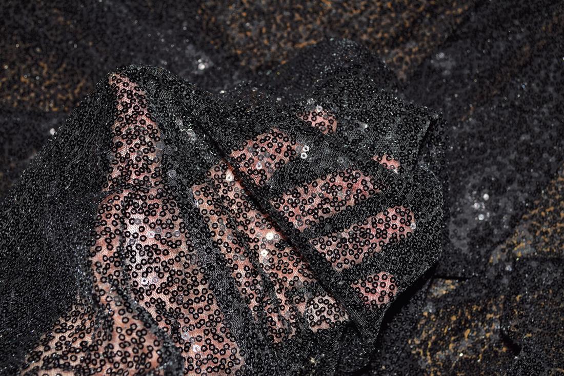 Sequin Sparkly Shiny 3Mm On Net Fabric
