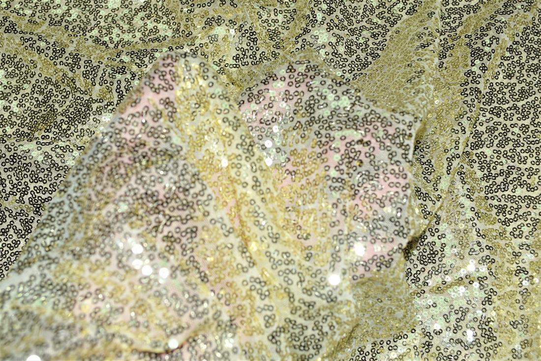 Sequin Sparkly Shiny 3Mm On Net Fabric