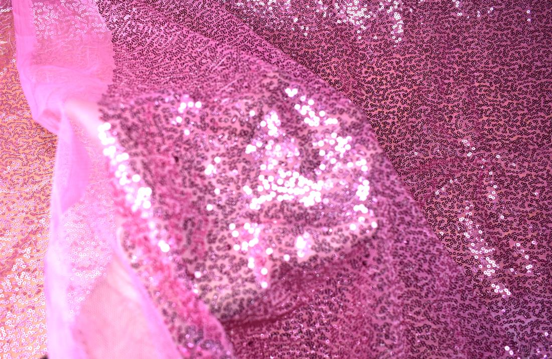 Sequin Sparkly Shiny 3Mm On Net Fabric