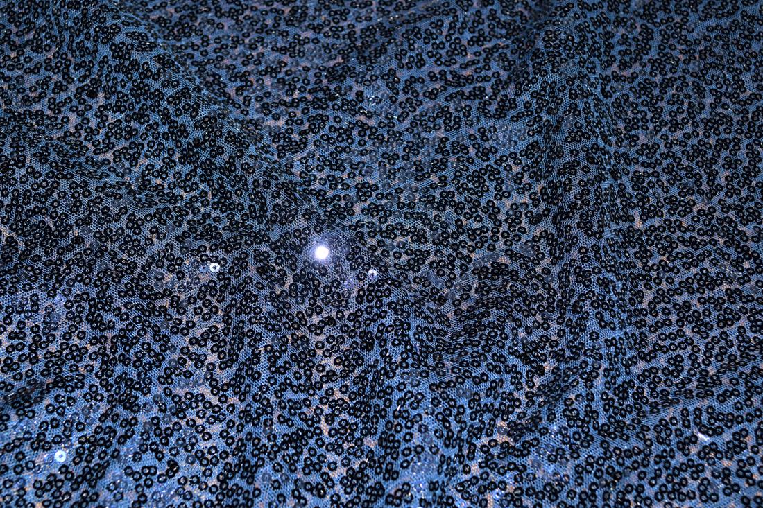 Sequin Sparkly Shiny 3Mm On Net Fabric