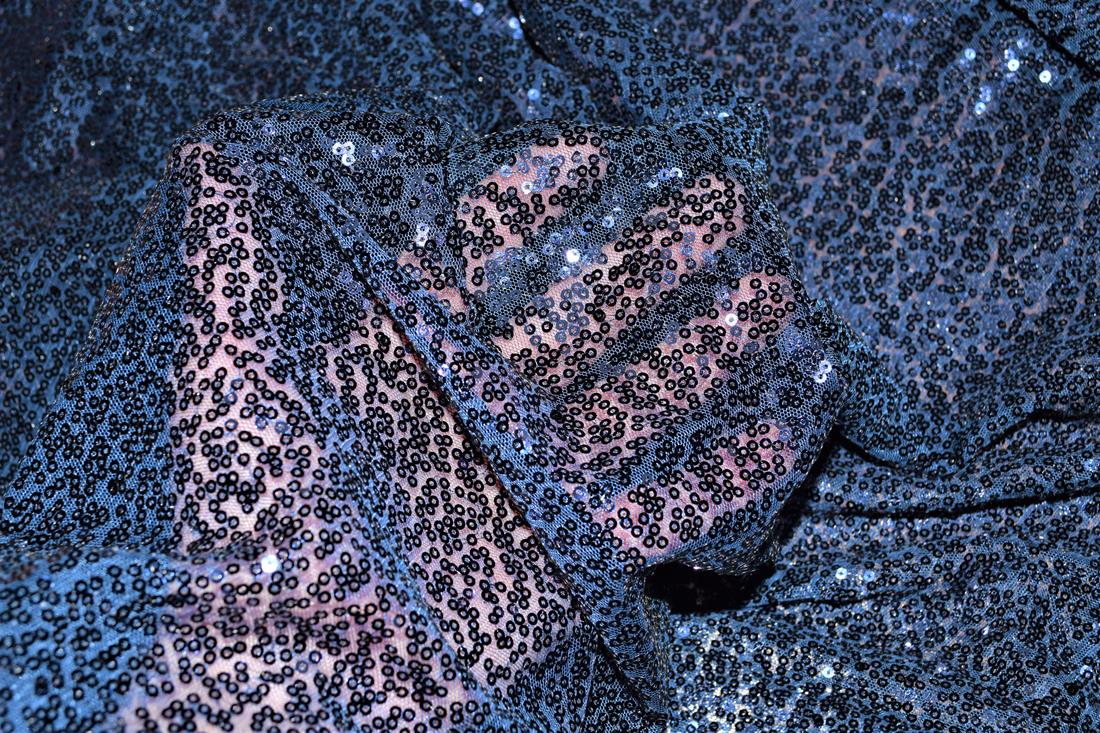 Sequin Sparkly Shiny 3Mm On Net Fabric