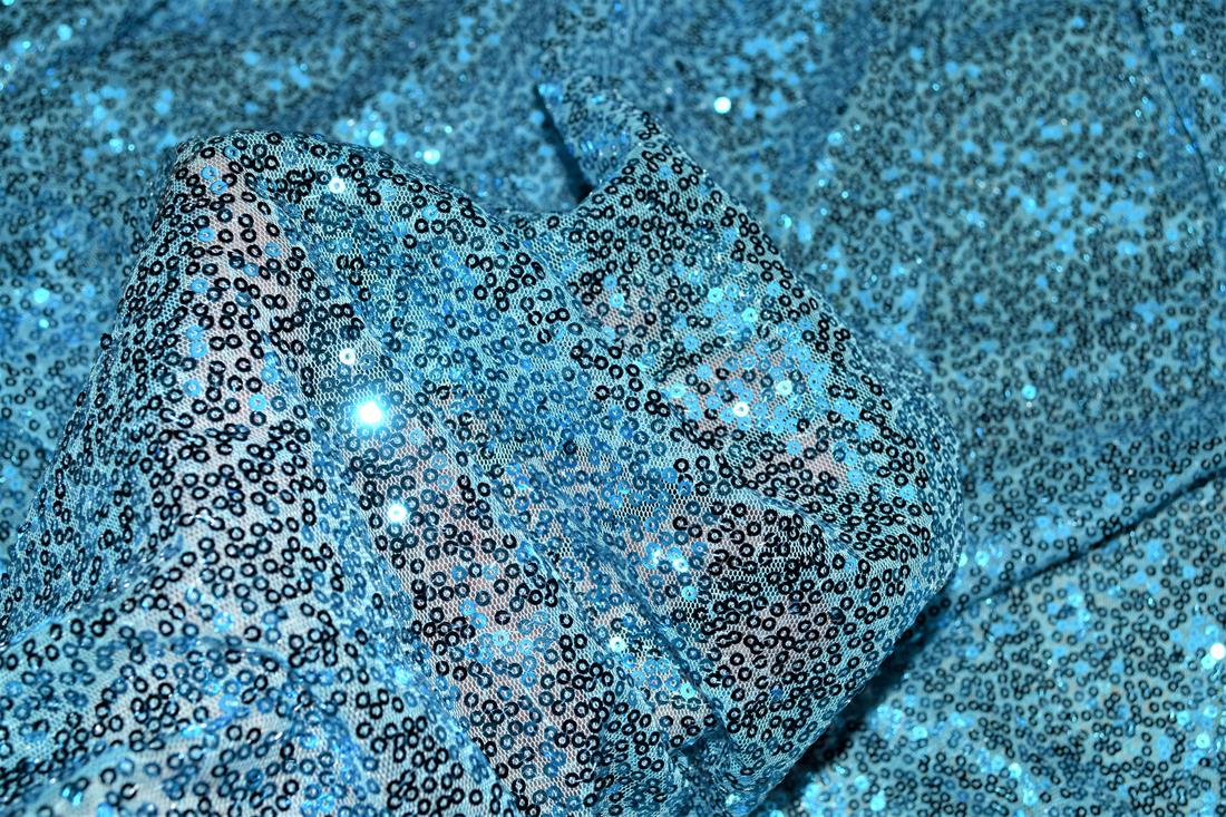 Sequin Sparkly Shiny 3Mm On Net Fabric
