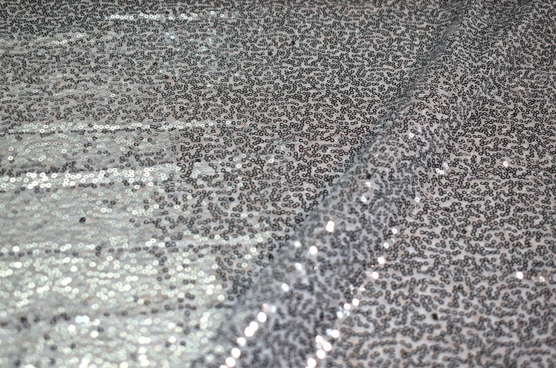 Sequin Sparkly Shiny 3Mm On Net Fabric