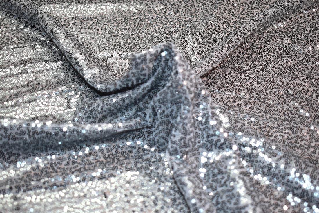 Sequin Sparkly Shiny 3Mm On Net Fabric