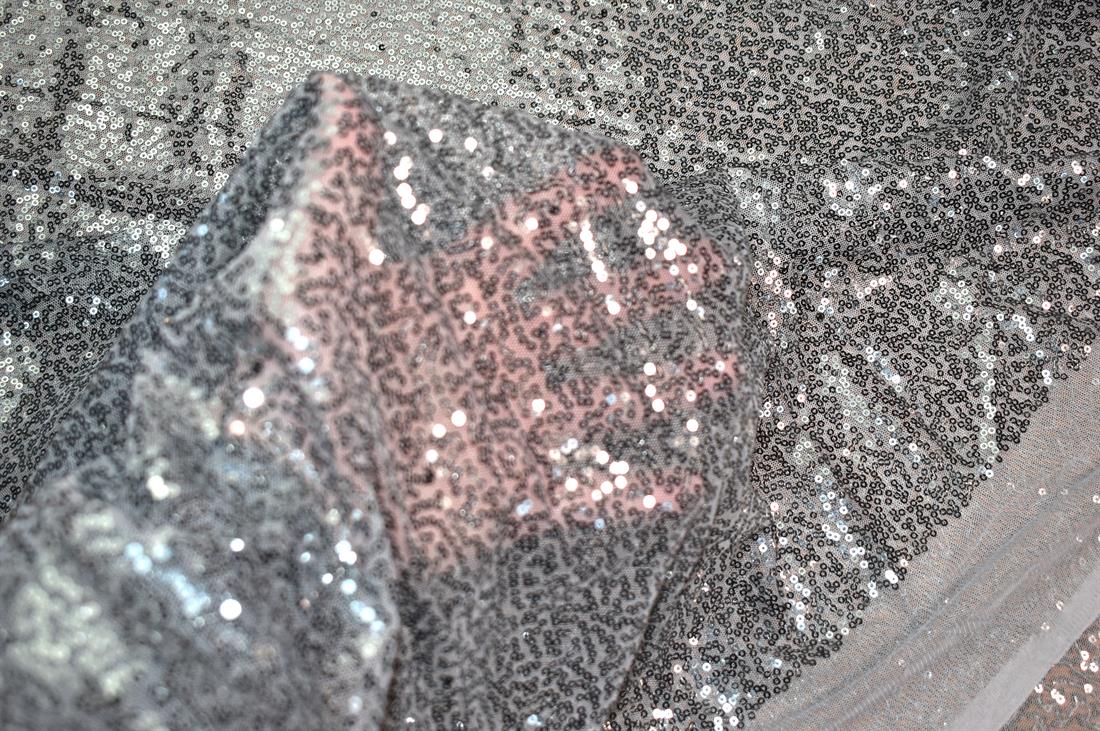 Sequin Sparkly Shiny 3Mm On Net Fabric