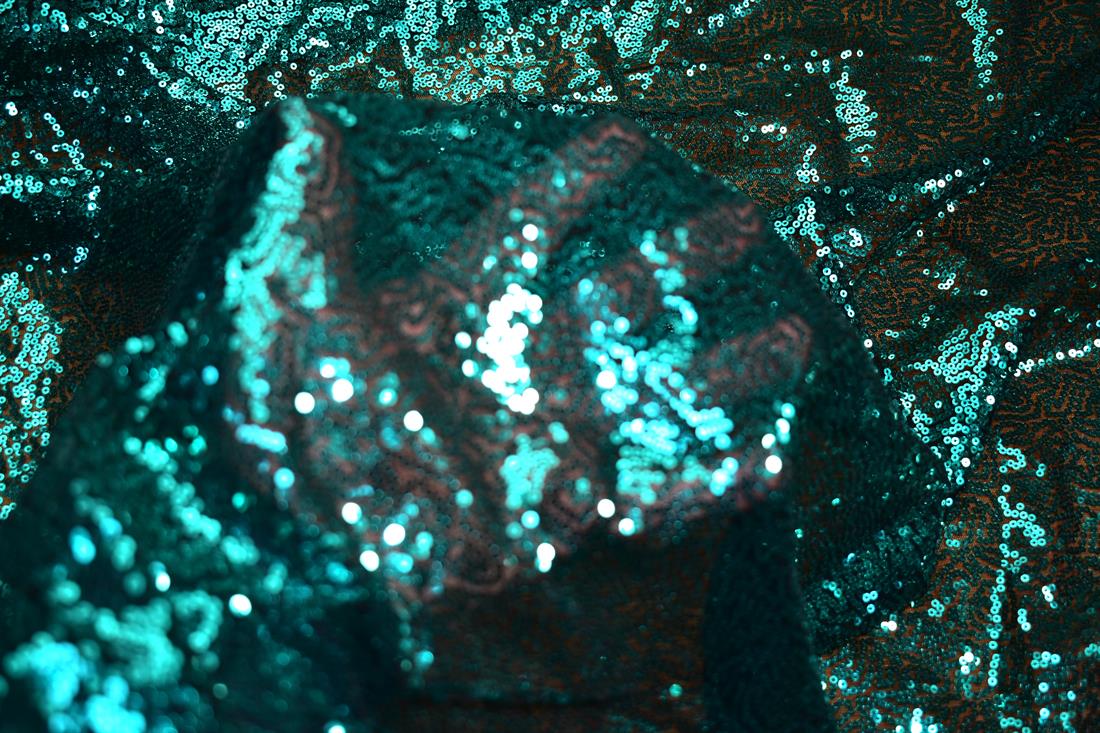 Sequin Sparkly Shiny 3Mm On Net Fabric