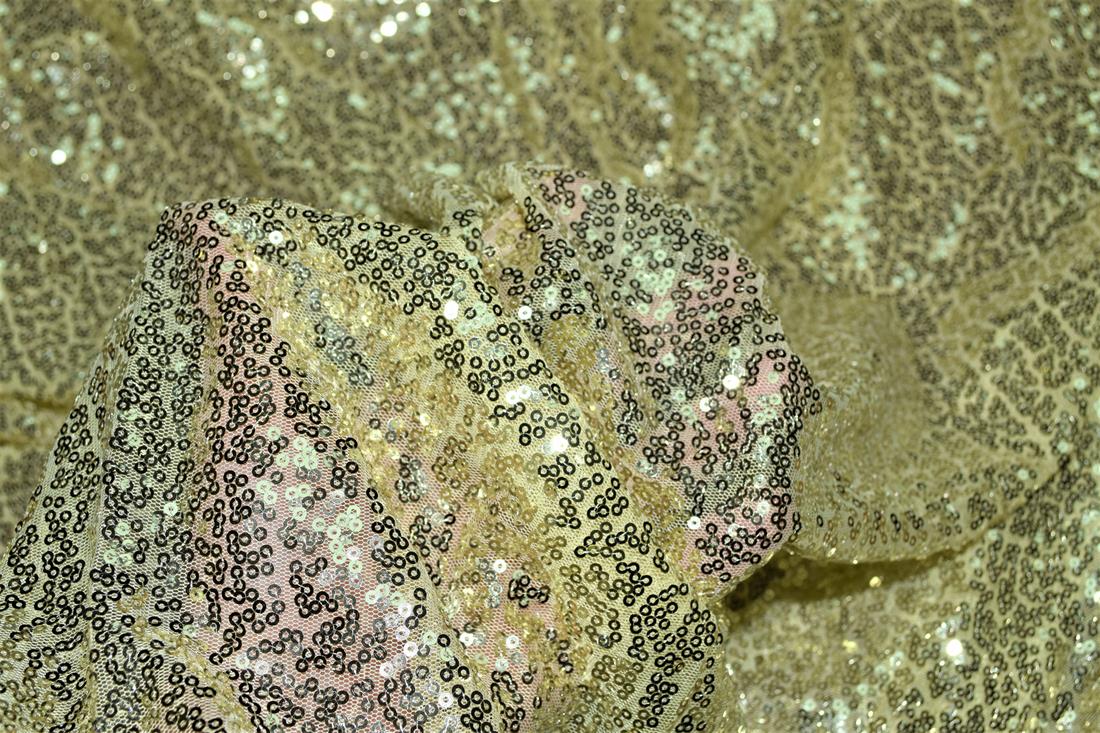 Sequin Sparkly Shiny 3Mm On Net Fabric