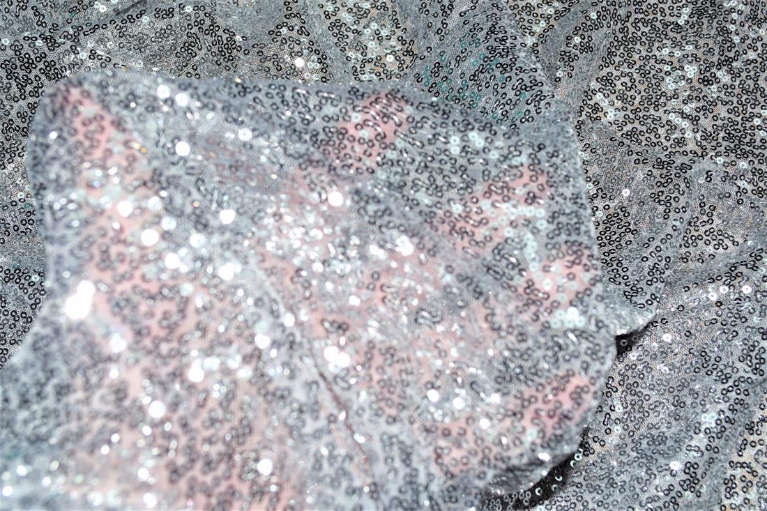 Sequin Sparkly Shiny 3Mm On Net Fabric