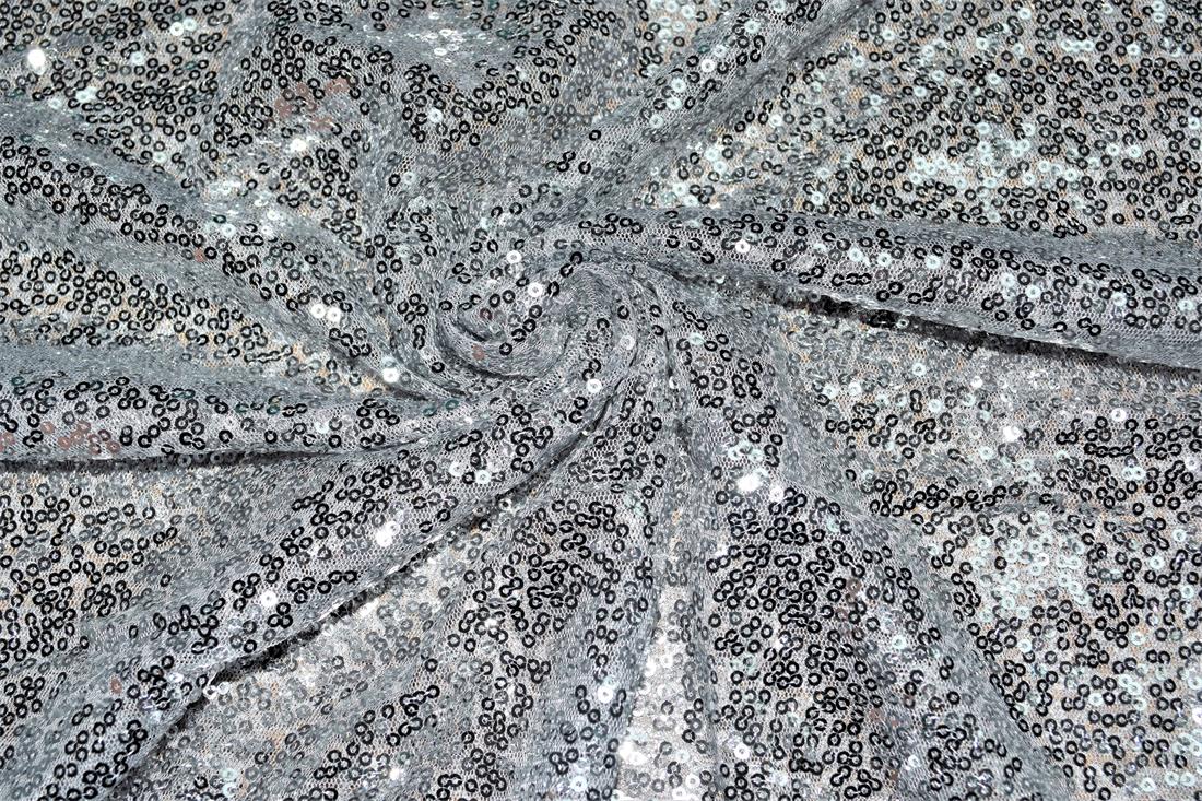 Sequin Sparkly Shiny 3Mm On Net Fabric
