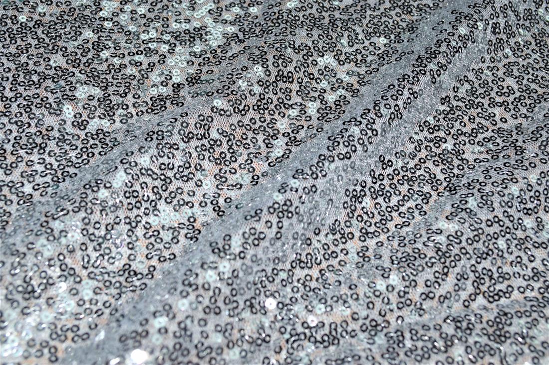 Sequin Sparkly Shiny 3Mm On Net Fabric
