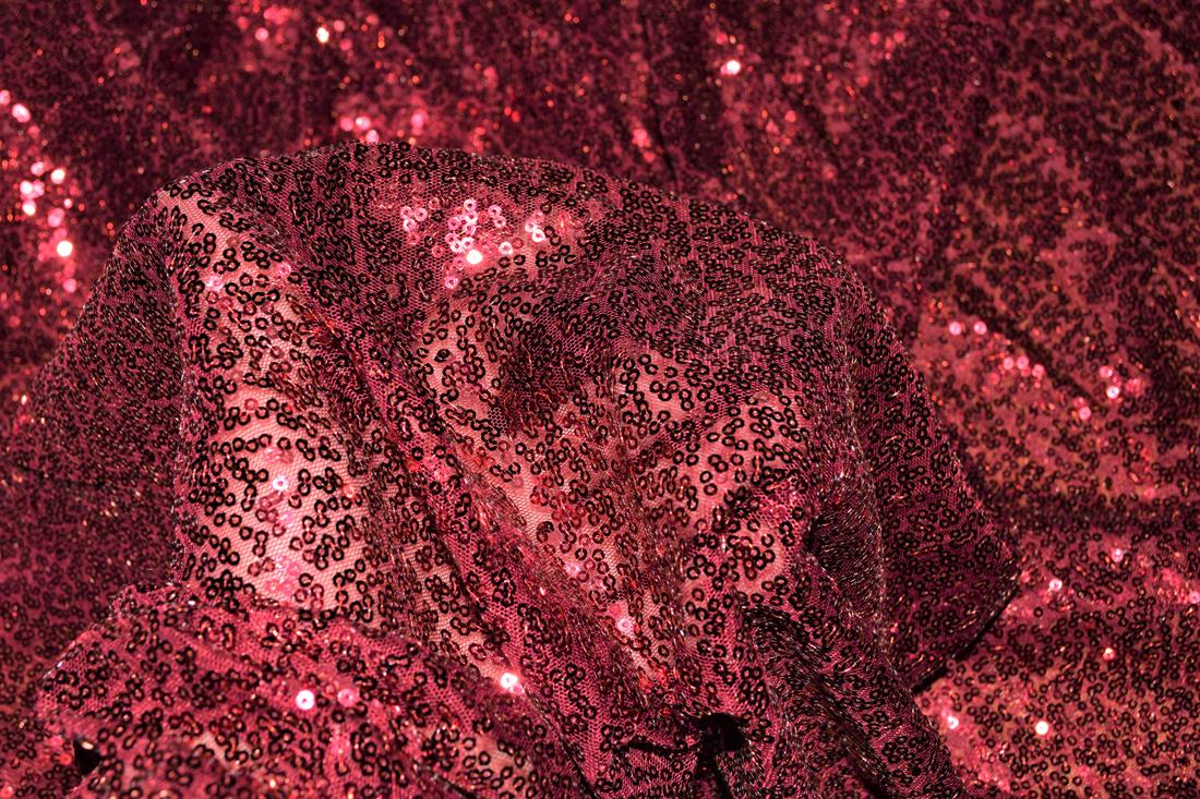 Sequin Sparkly Shiny 3Mm On Net Fabric