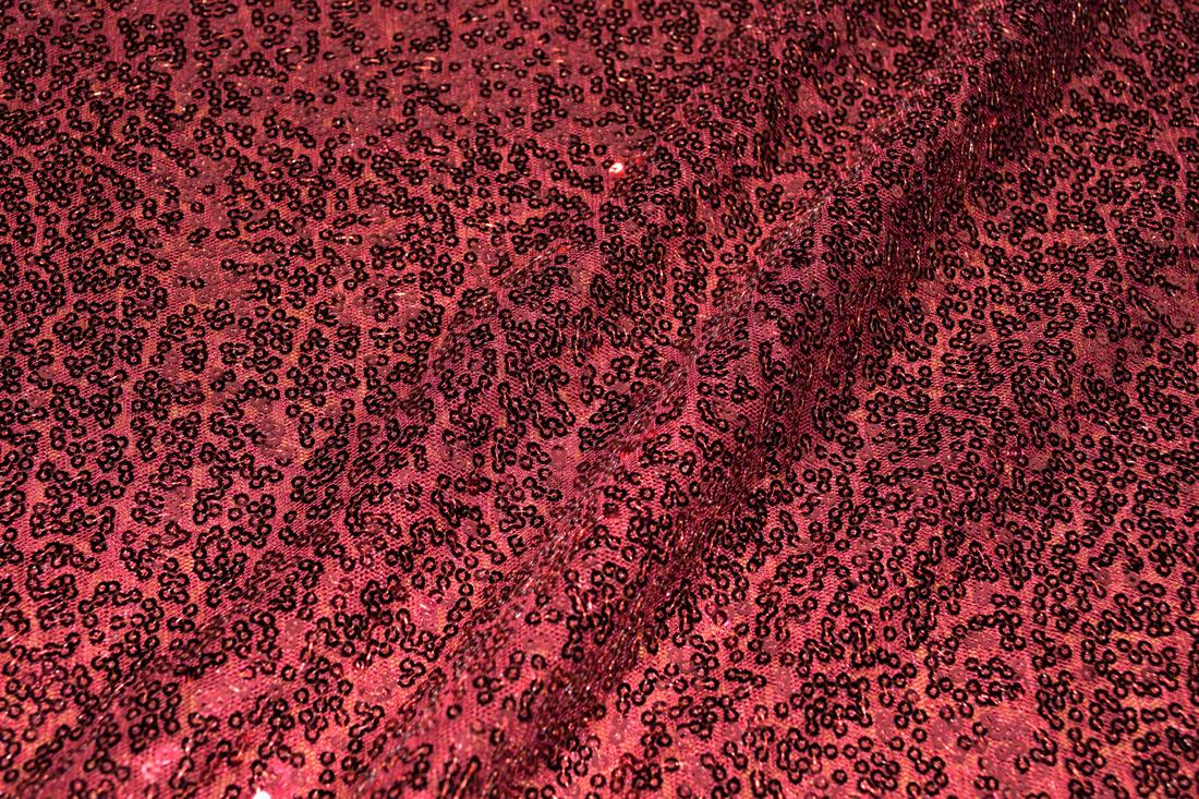 Sequin Sparkly Shiny 3Mm On Net Fabric