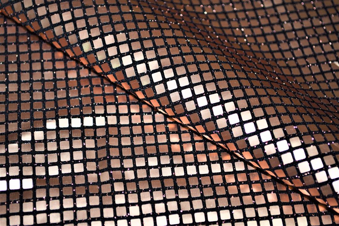 Brown Sequins On Dress Net