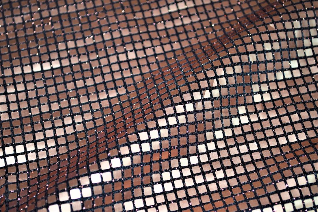 Brown Sequins On Dress Net