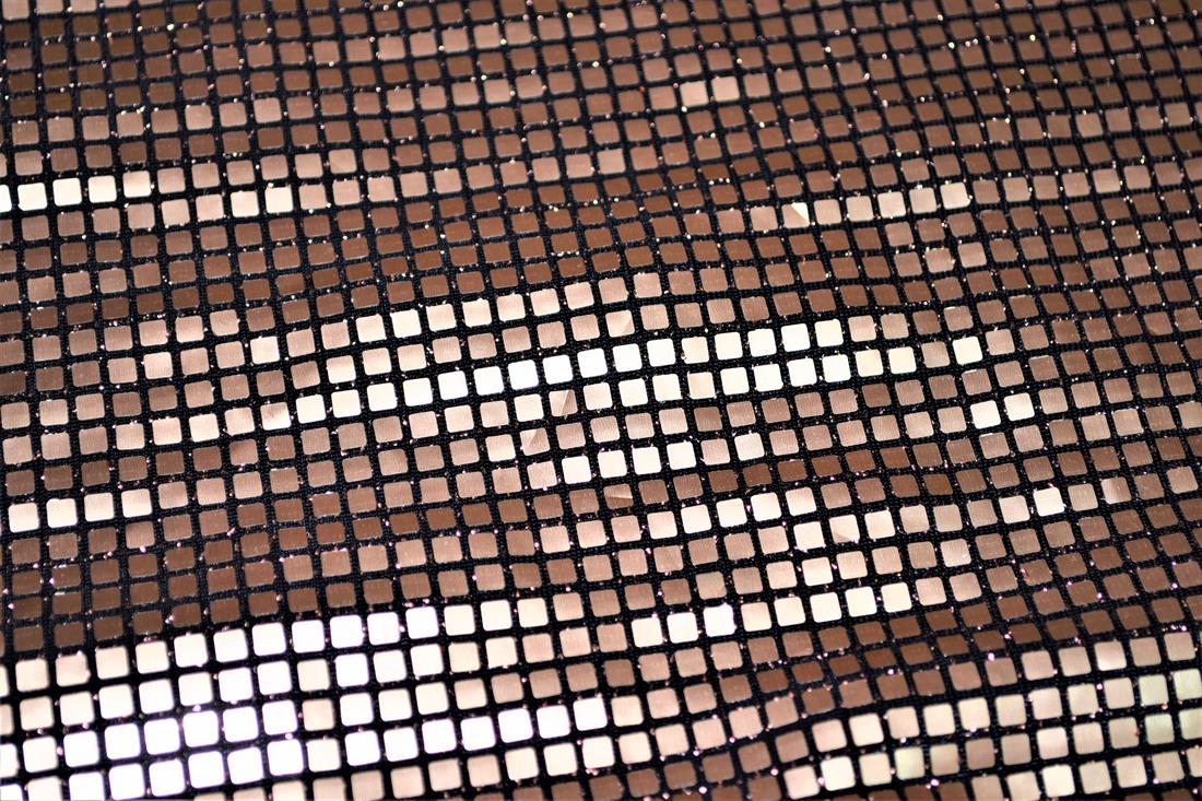 Brown Sequins On Dress Net