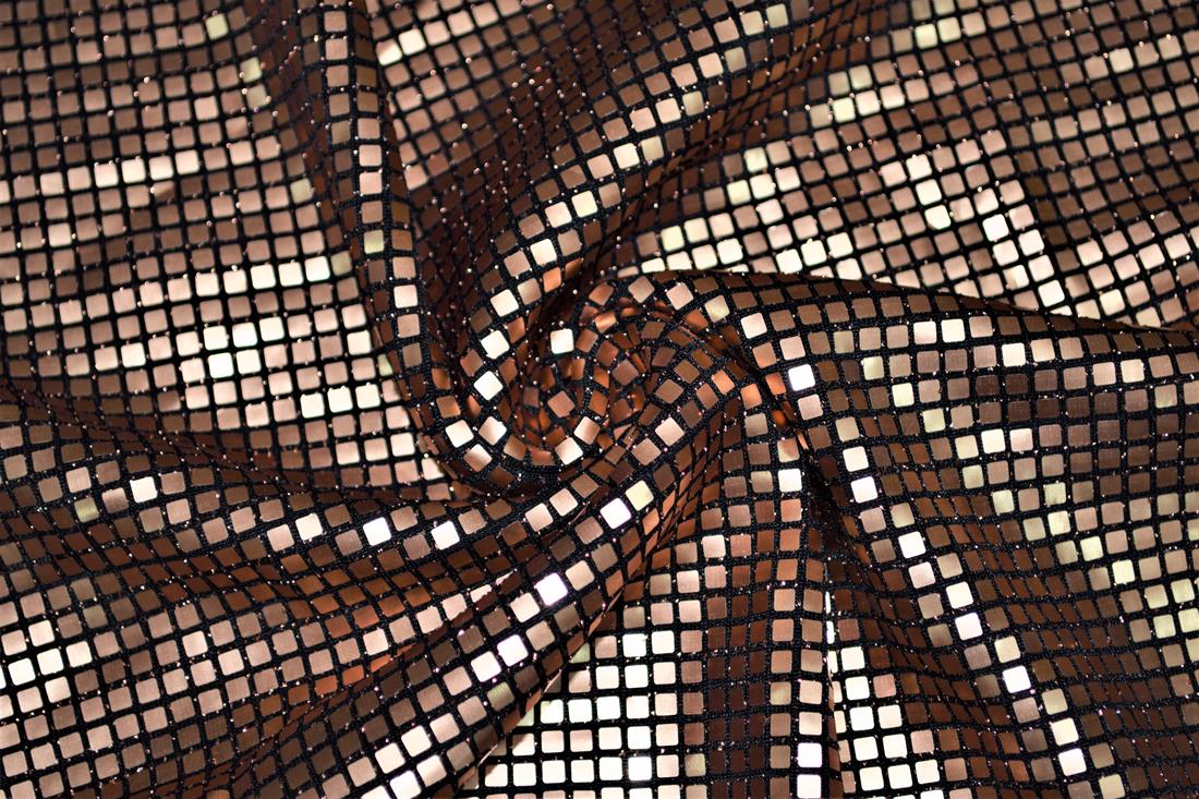Brown Sequins On Dress Net