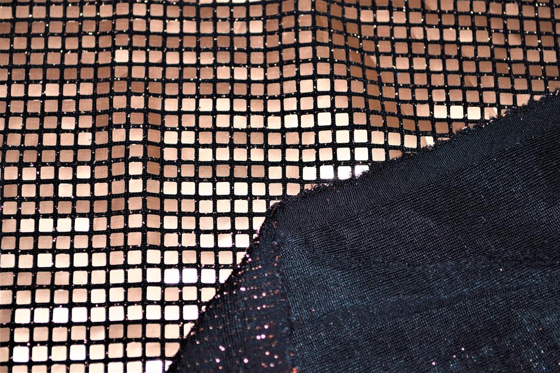 Brown Sequins On Dress Net