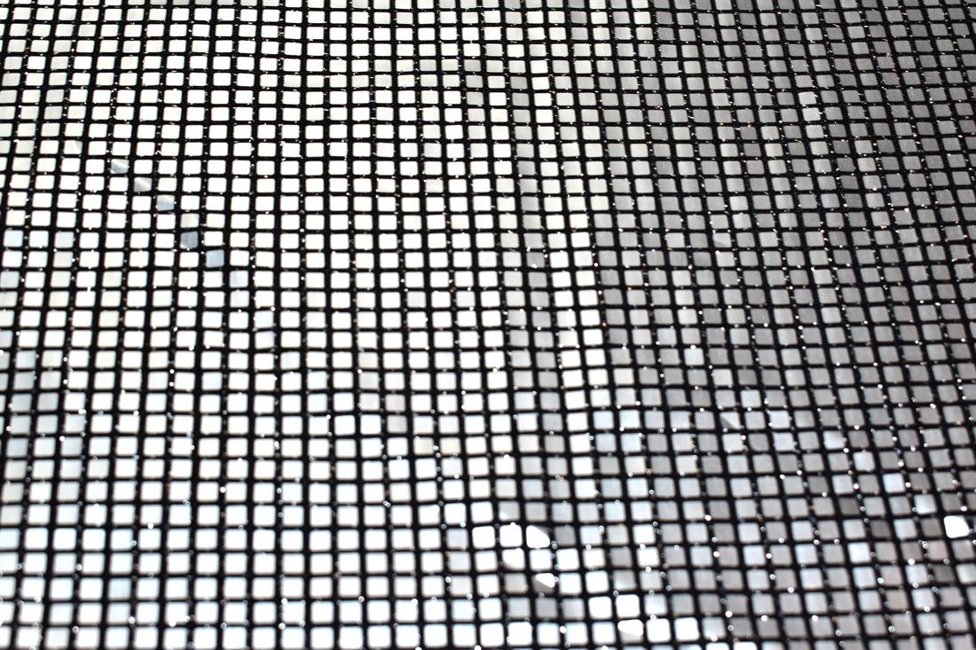 Silver & Black Sequins On Dress Net