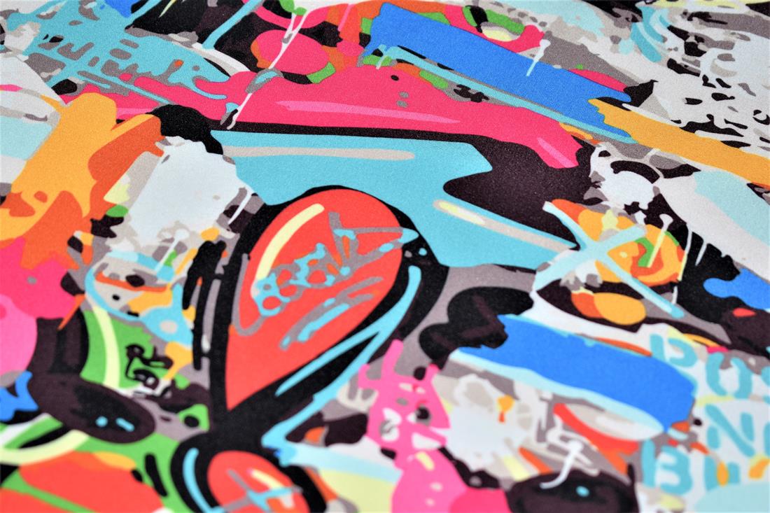 Little Johnny Graffiti Art Soft Shell Fabric