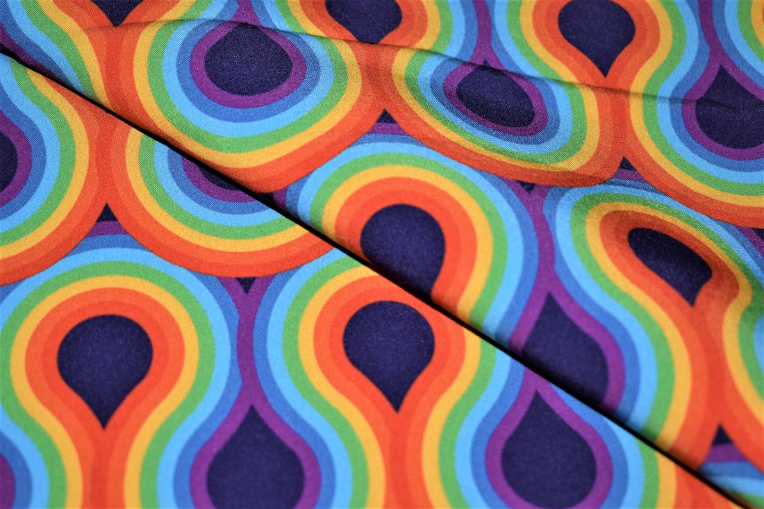 Navy Little Johnny Geometric Rainbow Soft Shell Fleece