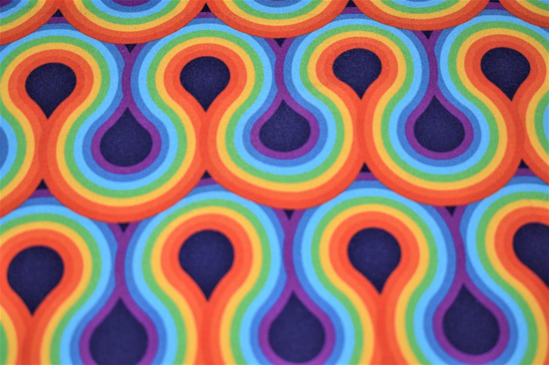 Navy Little Johnny Geometric Rainbow Soft Shell Fleece