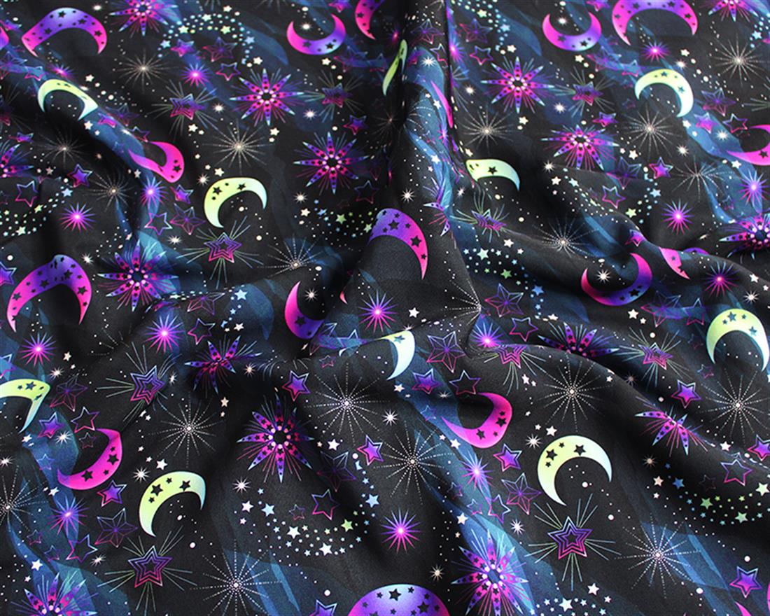 Navy Little Johnny Celestial Moons and Stars Soft Shell Fleece