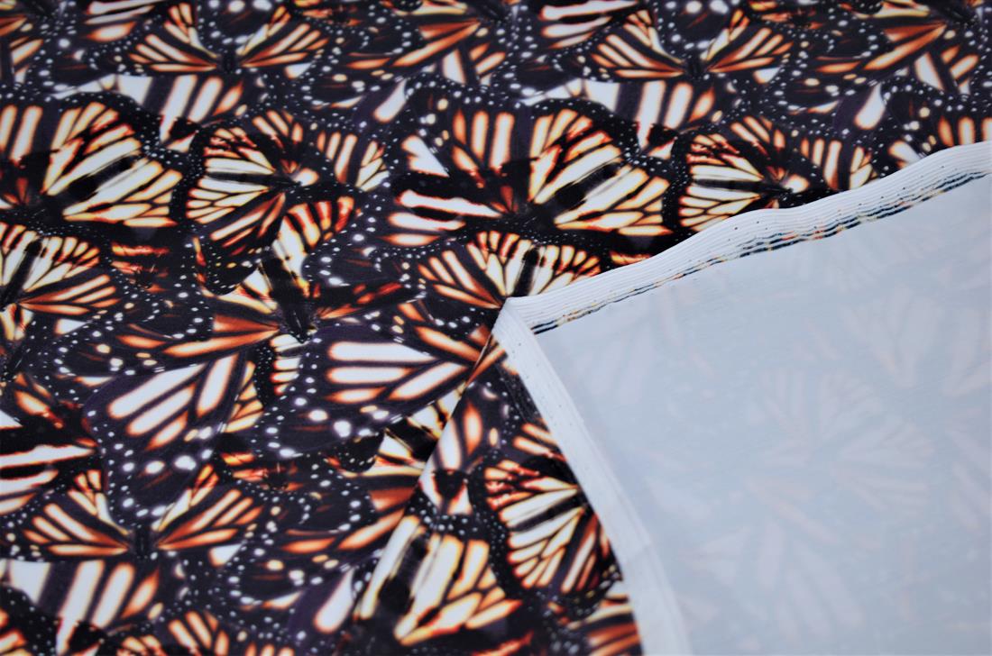 Dark Grey Butterfly Prin