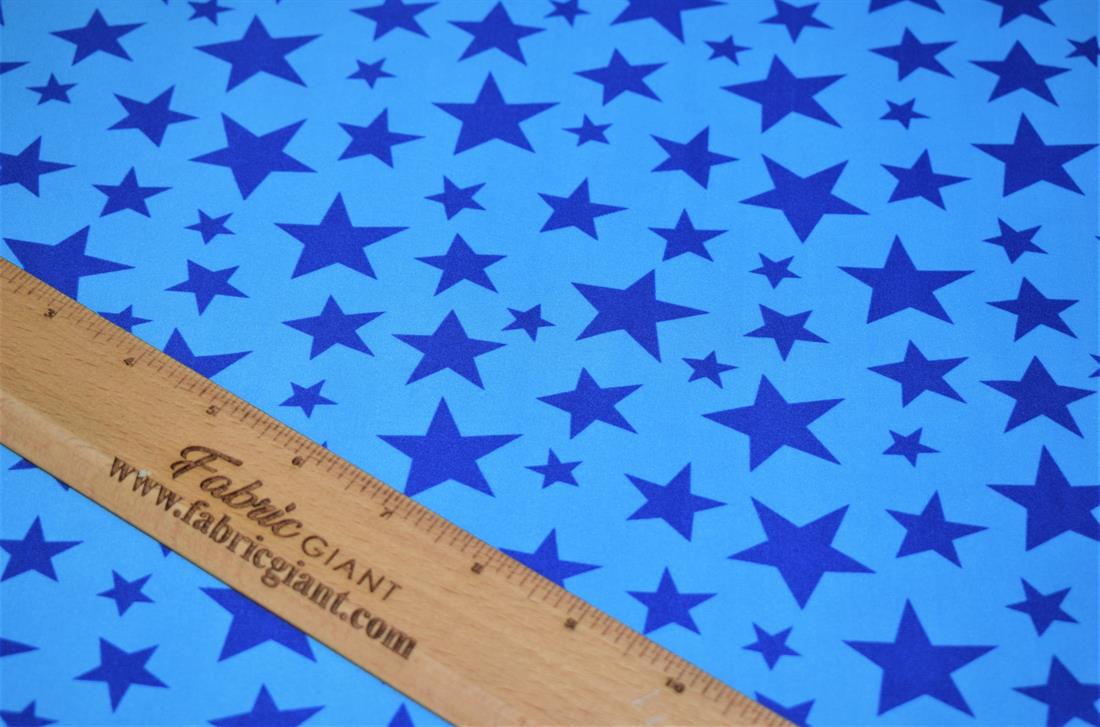 Printed Blue Stars Lycra