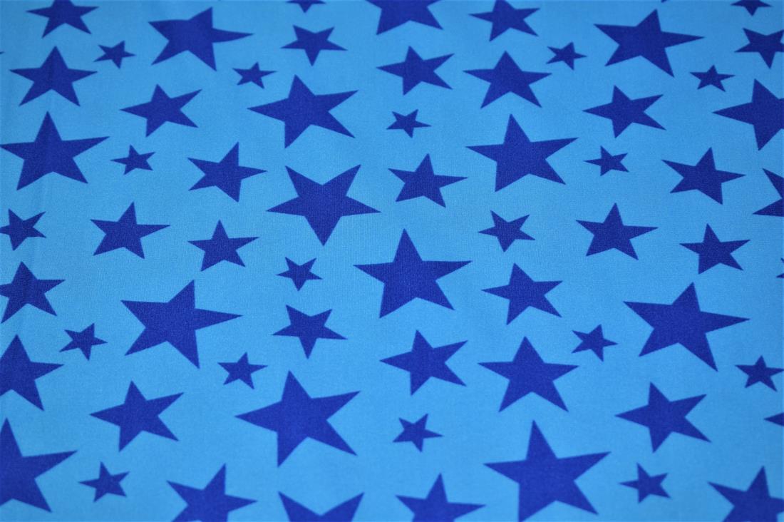 Printed Blue Stars Lycra